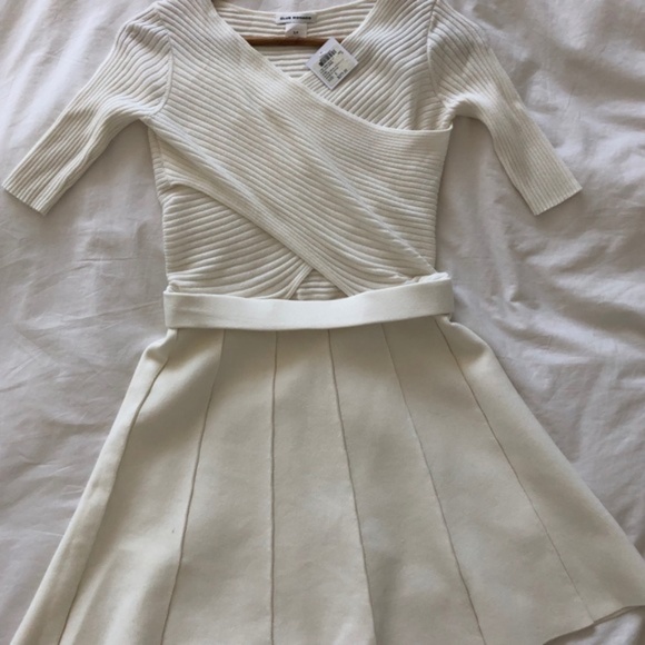 New Club Monaco Parvana White Wrap Knit Dress SZ S - Picture 6 of 7